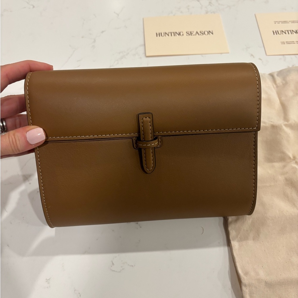 Hunting Season Brown Leather small Napa Clutch